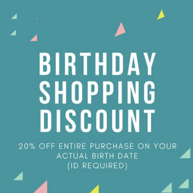 20 Percent Birthday Discount